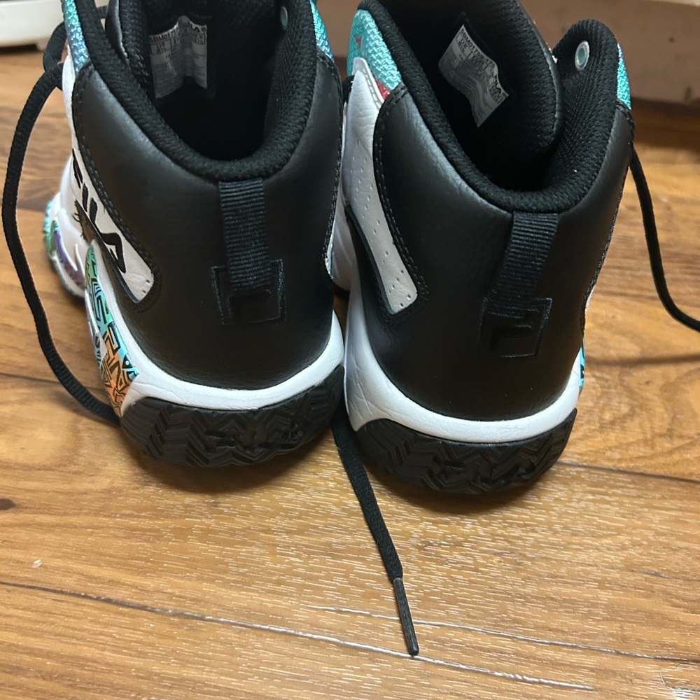 Fila Kids' White and Black Sneakers with Colorful Details - Picture 3 of 4